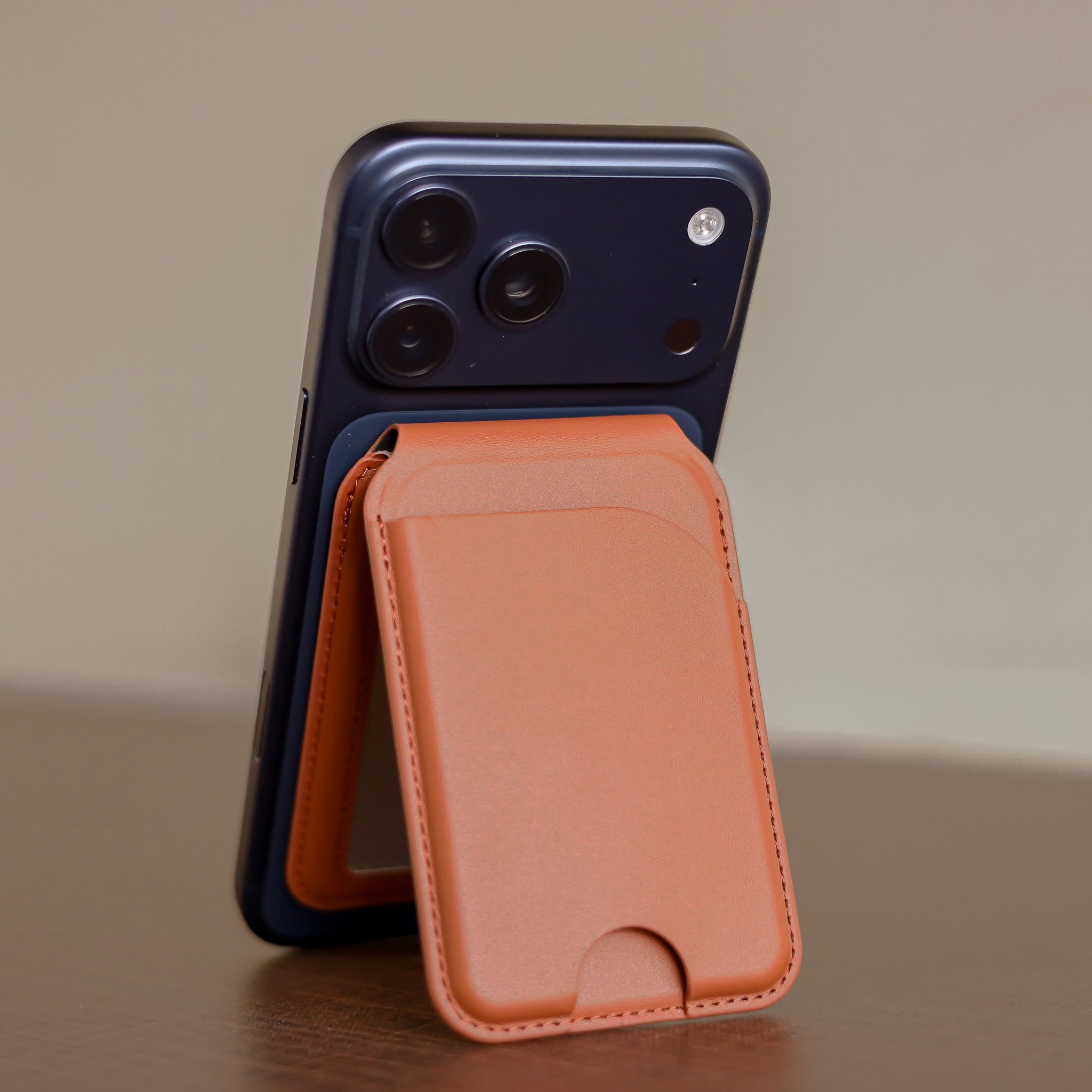 Premium Leather MagSafe Wallet & Stand